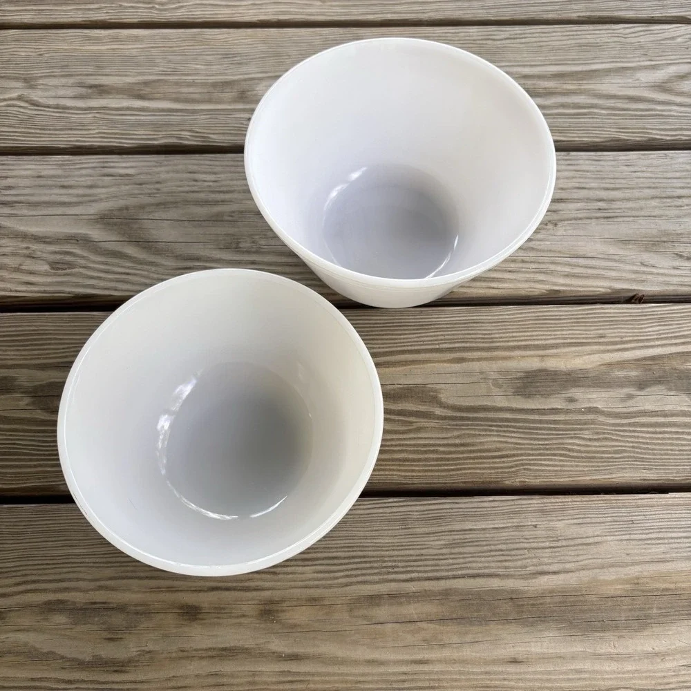 Anchor Hocking Fire-King Milk Glass White‎ Oven Bake Bowls 7